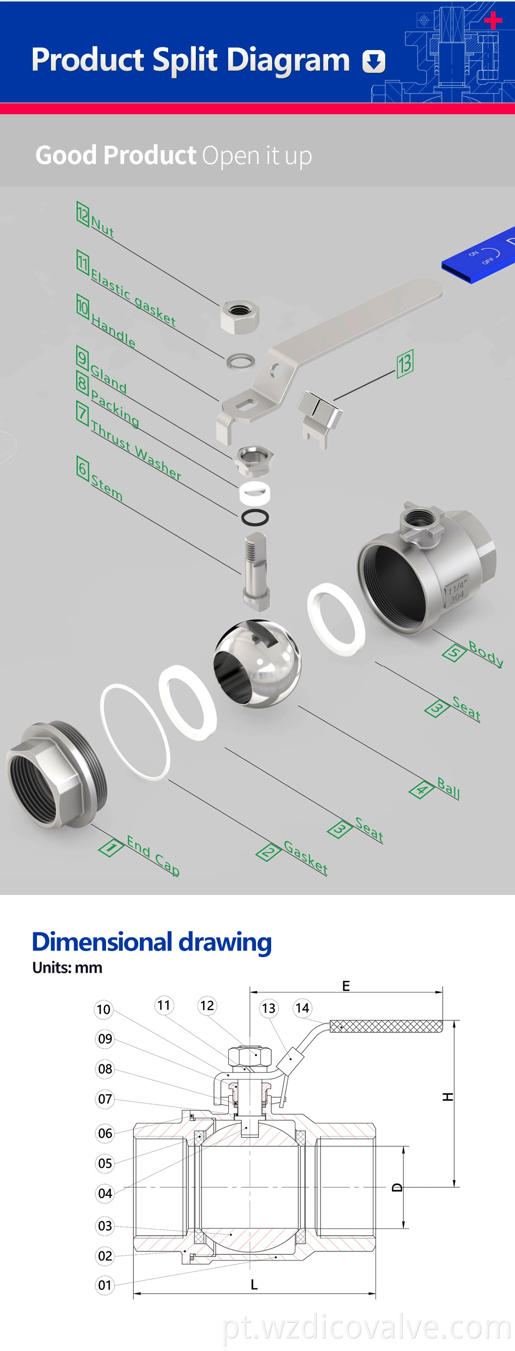 2PC ball valve